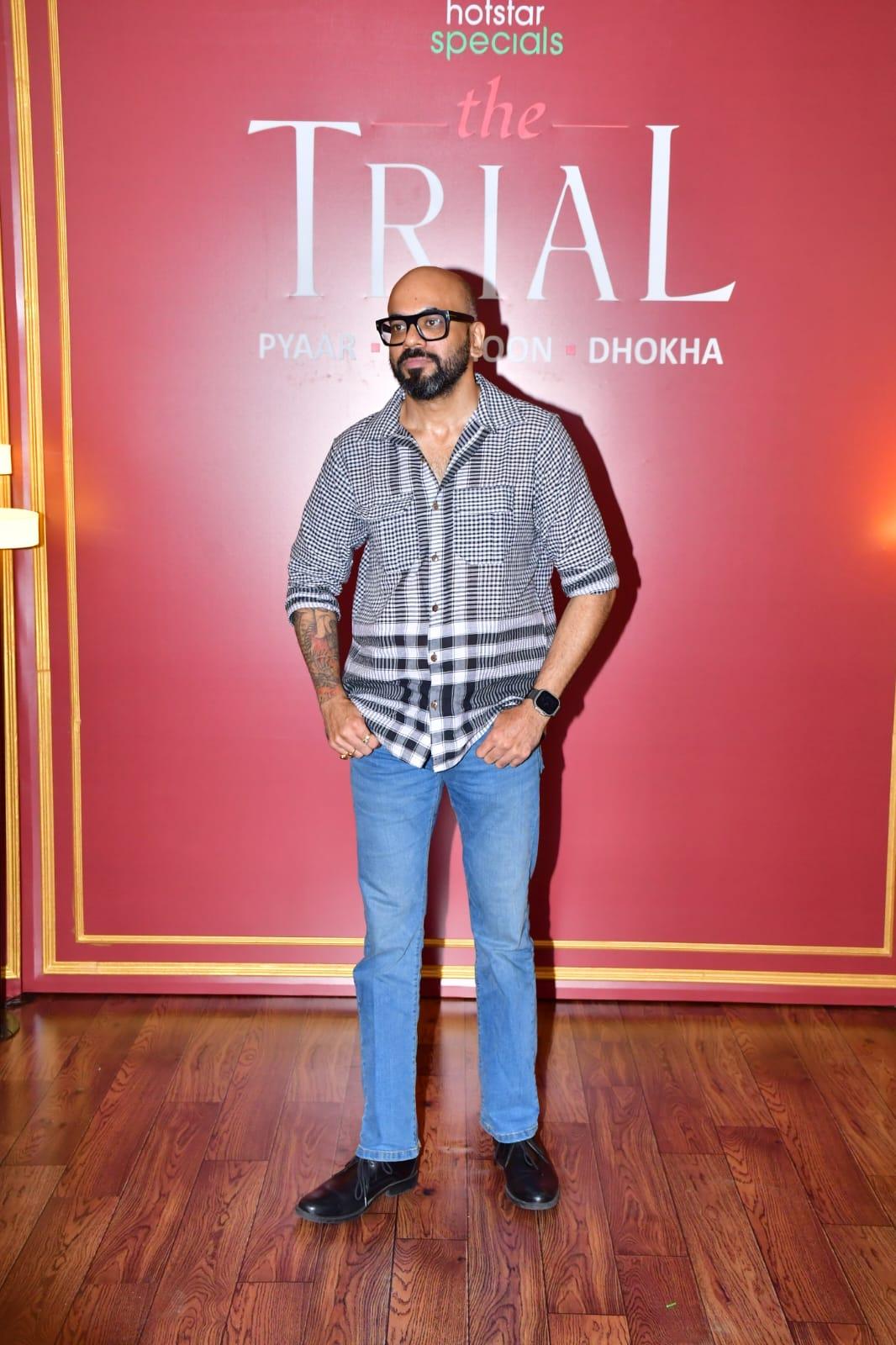 Suparn S Varma was spotted at the promotional event of his show 'The Trial' that is set to release soon